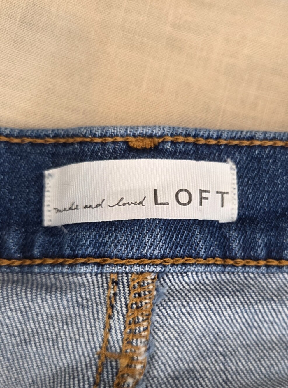 LOFT Kick Crop Jeans Size 29/8 Medium Wash Flare Cropped Denim High Rise - Picture 9 of 10